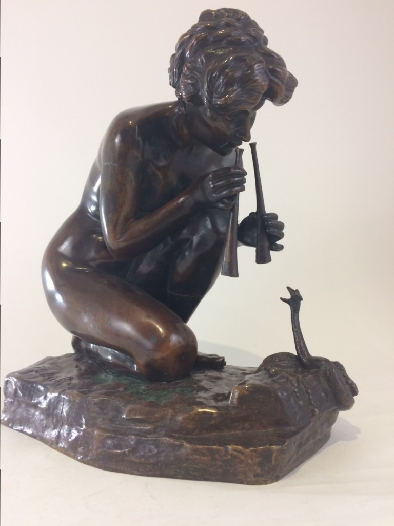 Friedrich Gornik, Bronzefigur "Schlangenbeschwörerin"