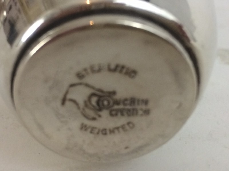 Sterling, Silber Salz&Pfeffer Streuer mit Glaseinsatz
