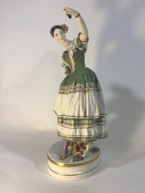 Tänzerin-Figur Fanny Elssler, Meissen um 1900, Jean Auguste Barre