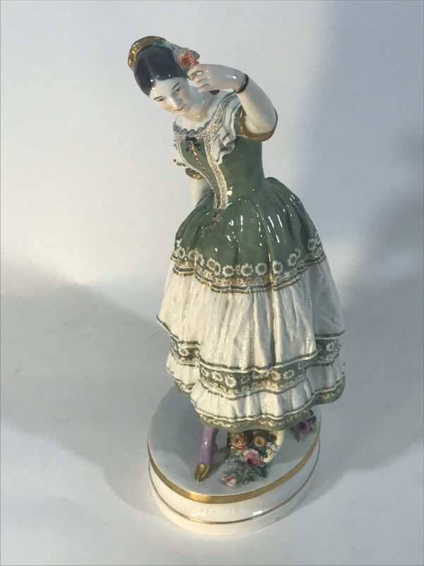 Tänzerin-Figur Fanny Elssler, Meissen um 1900, Jean Auguste Barre