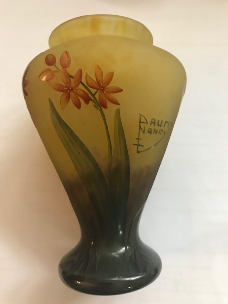 Jugendstil Glas Vase, DAUM NANCY France