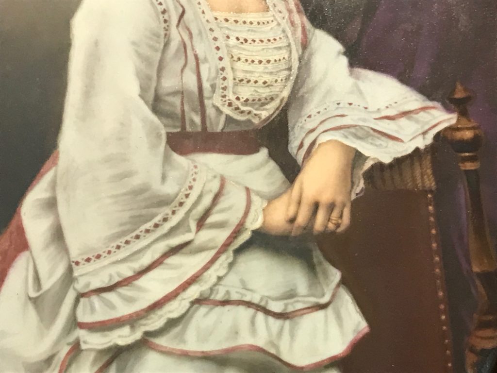 KPM Berlin Bildplatte um 1894, Bildniss einer jungen Frau